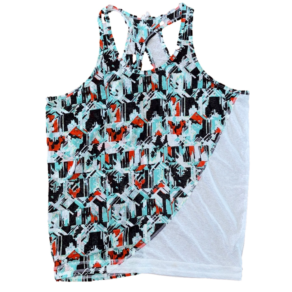 Soybu keyhole back sheer athletic summer tank top size XS oversized shirt